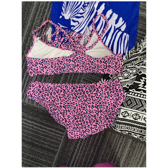 Girls Size 10-12 Clothing Bundle – 5-Piece Lot Dresses Swimsuit Tee Shorts – Hea - Picture 6 of 12